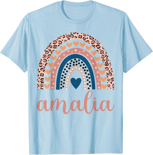 Amalia Amalia Name Birthday Shirt Gift T-Shirt - T-Shirt | Light Blue