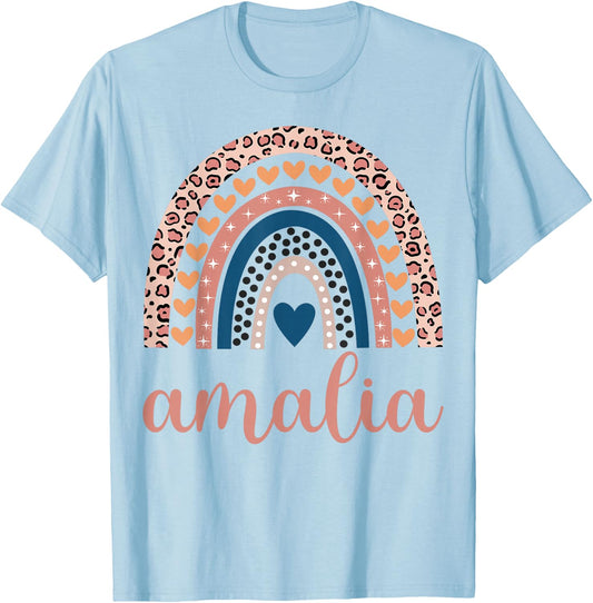 Amalia Amalia Name Birthday Shirt Gift T-Shirt - T-Shirt | Light Blue