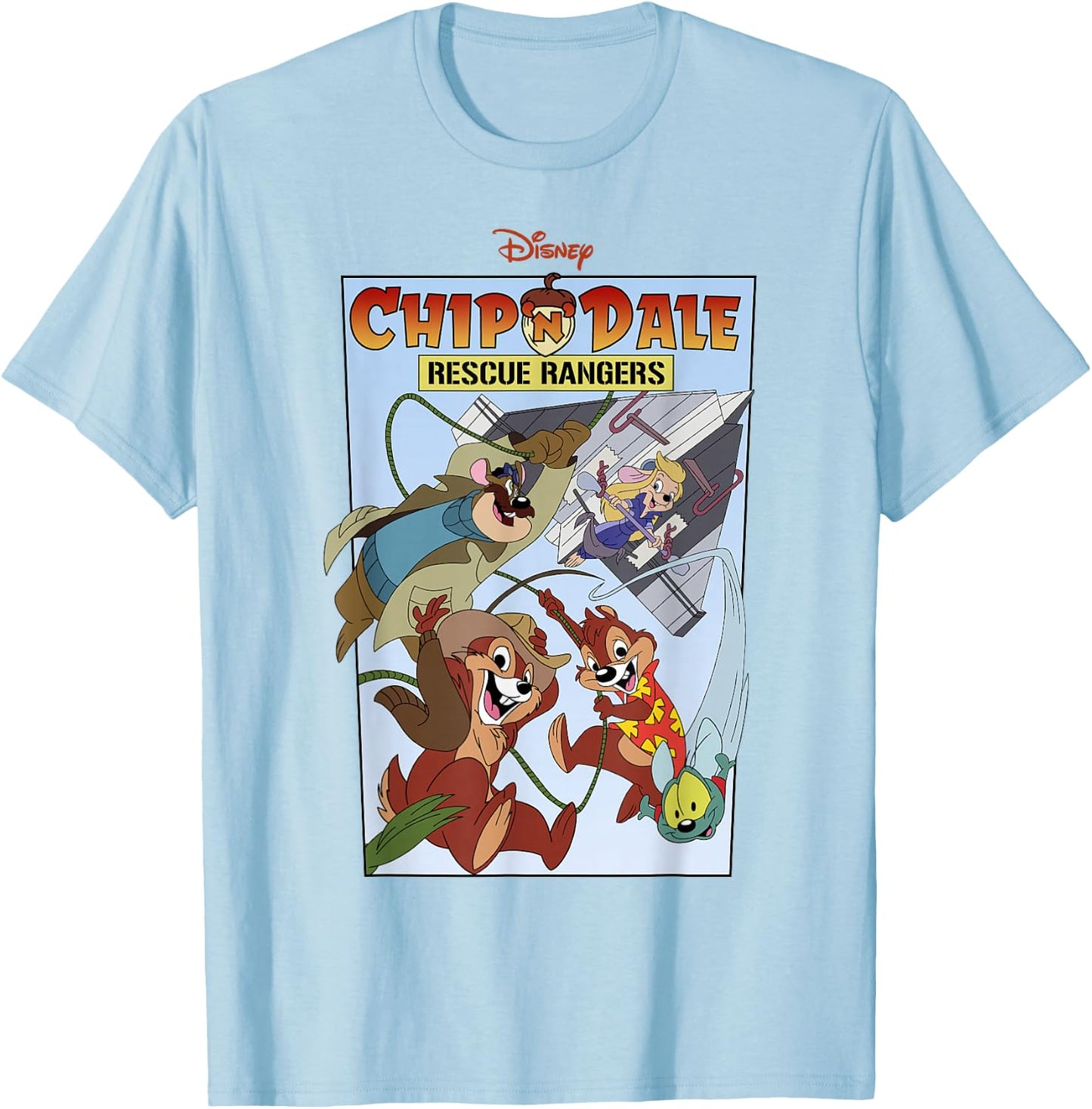 Disney Chip 'n' Dale Rescue Rangers Cover T-Shirt - T-Shirt | Light Blue