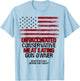Unvaccinated Conservative Meat Eating Gun Owner USA Flag Women Men T-Shirt - T-Shirt | Light Blue