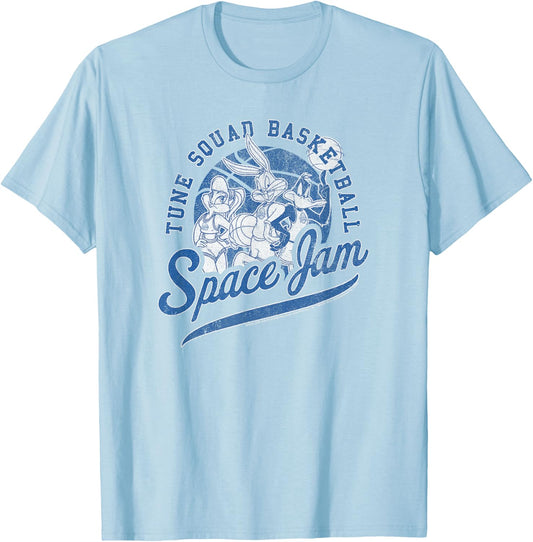 Space Jam Classic Tune Squad Basketball Collegiate T-Shirt - T-Shirt | Light Blue