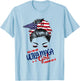 Yes I'm An Ultra Maga Girl Proud Of It Bunny Hair US Flag T-Shirt - T-Shirt | Light Blue