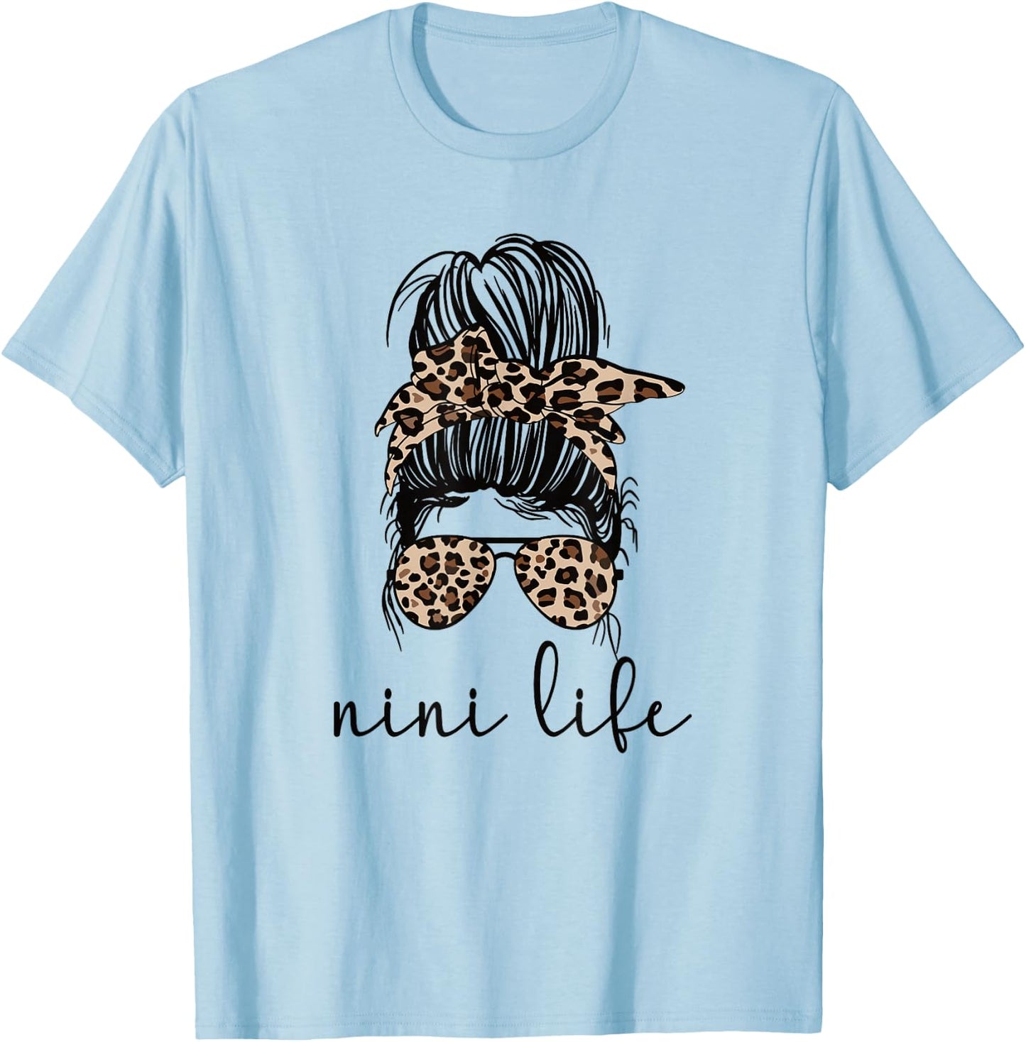 Nini Life Blessed Nini Grandmother Nini Grandma T-Shirt - T-Shirt | Light Blue