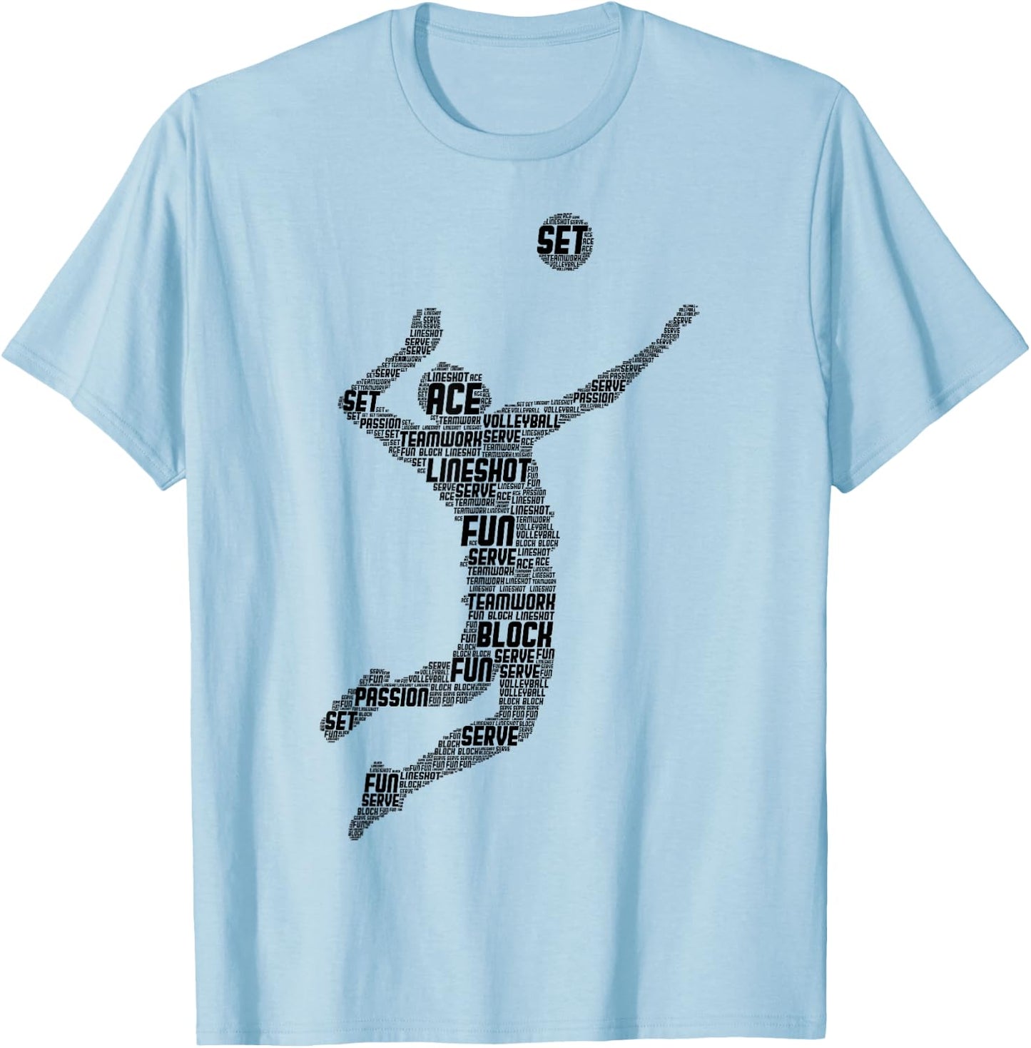 Volleyball Volleyballer Men Boys Children T-Shirt - T-Shirt | Light Blue
