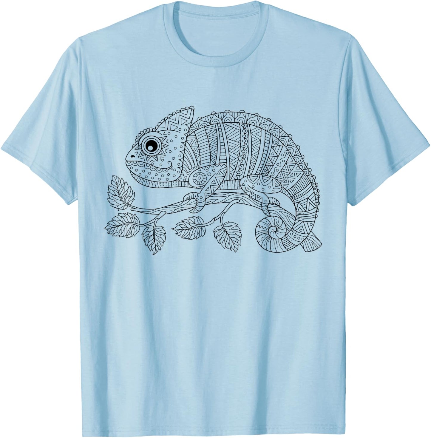 Cute chameleon to paint and color in for children T-Shirt - T-Shirt | Light Blue