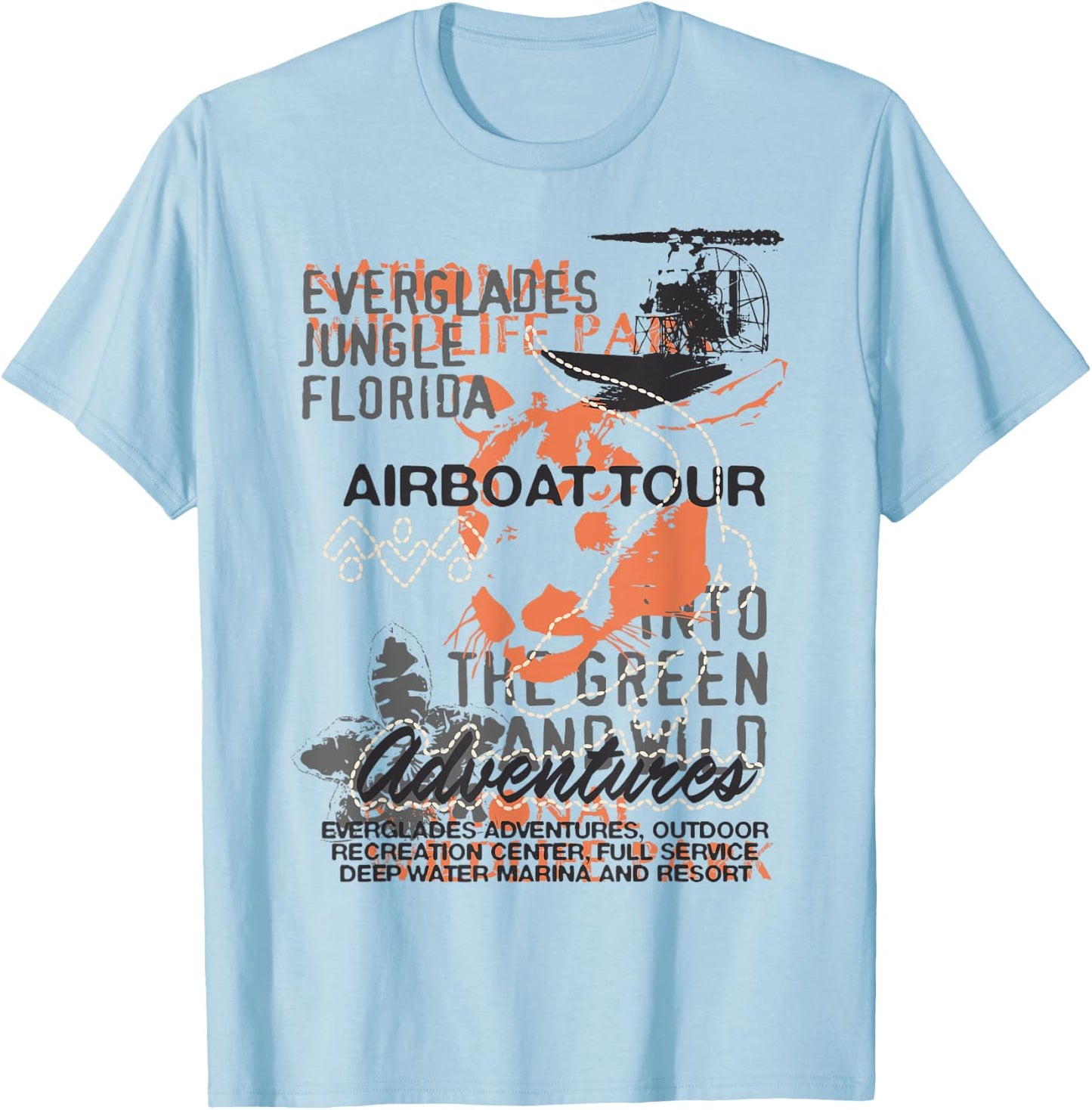 Everglades Airboat Adventure Tours South Florida Women Men T-Shirt - T-Shirt | Light Blue