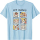 Art History Funny Cat Art Lover Painting Painter Artist T-Shirt - T-Shirt | Light Blue