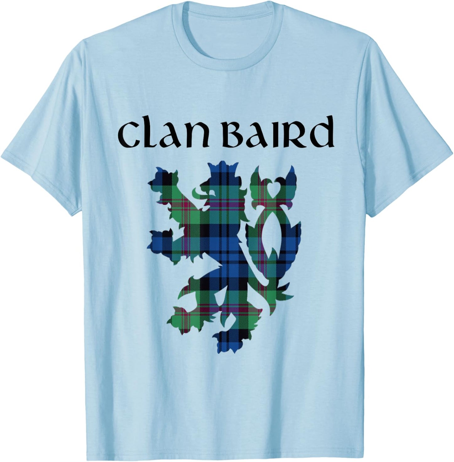 Clan Baird Tartan Scottish Family Name Scotland Pride T-Shirt - T-Shirt | Light Blue