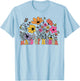 Floral Maid Of Honor Wildflowers Groovy Bachelorette Party T-Shirt - T-Shirt | Light Blue