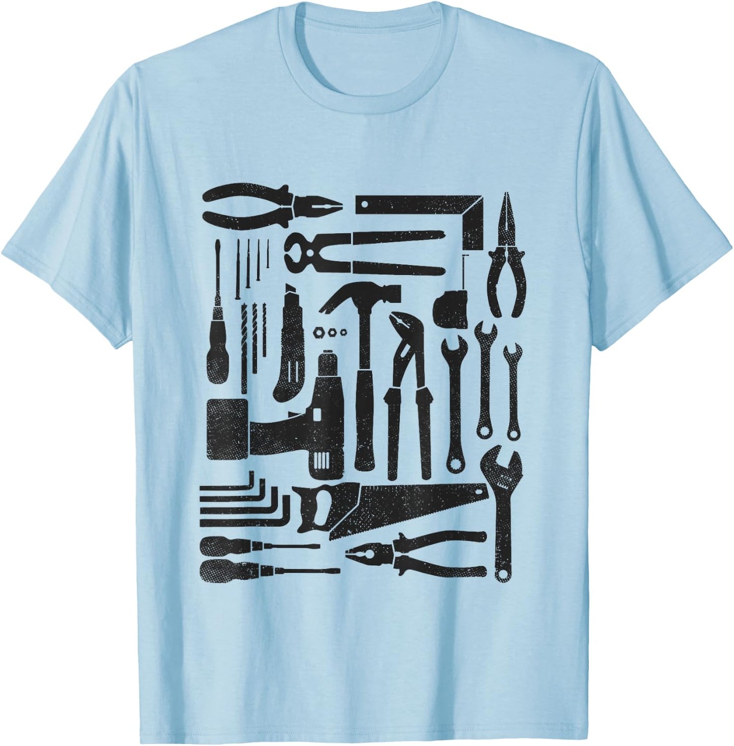 Craftsmen Hardware Tools Set Mechanic Engineer Handyman T-Shirt - T-Shirt | Light Blue