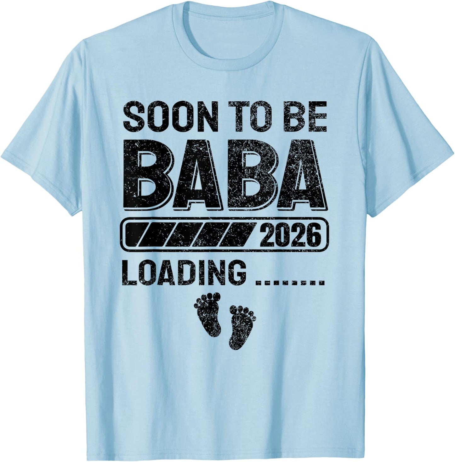 Baba to Be Soon to Be Baba 2026 T-Shirt - T-Shirt | Light Blue