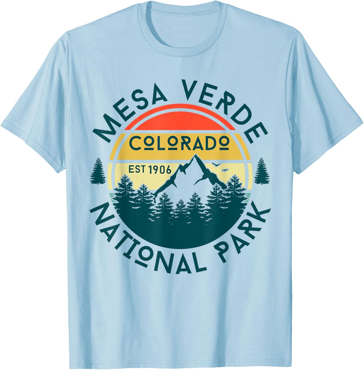 Mesa Verde National Park Colorado Nature Hiking Outdoors T-Shirt - T-Shirt | Light Blue
