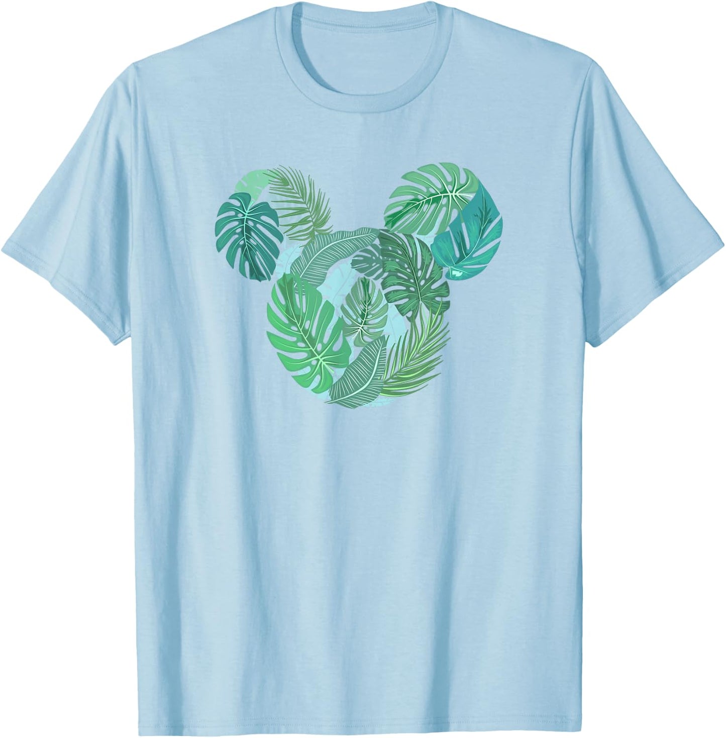 Disney Mickey Classic Mickey Tropical Face Fill V2 T-Shirt - T-Shirt | Light Blue