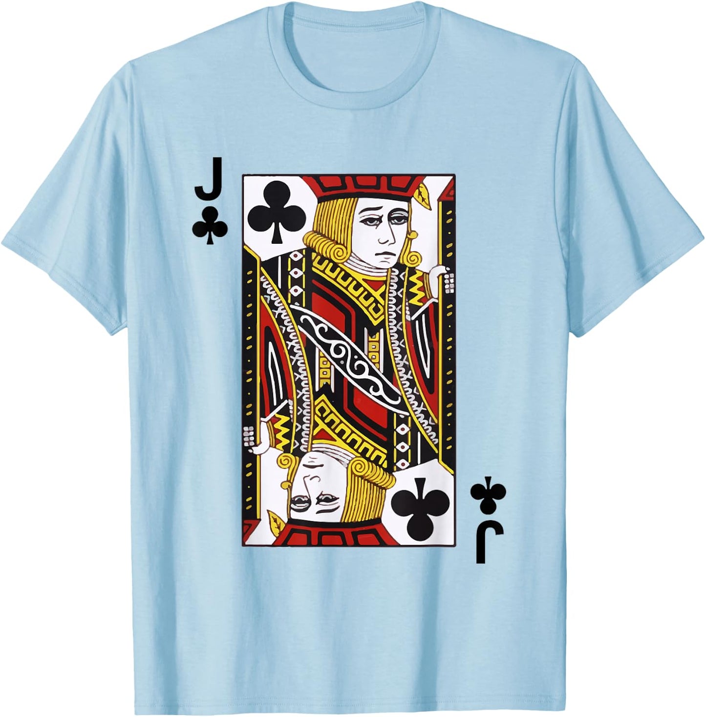 Jack of Clubs Blackjack Cards Poker 21 J shirt T-Shirt - T-Shirt | Light Blue