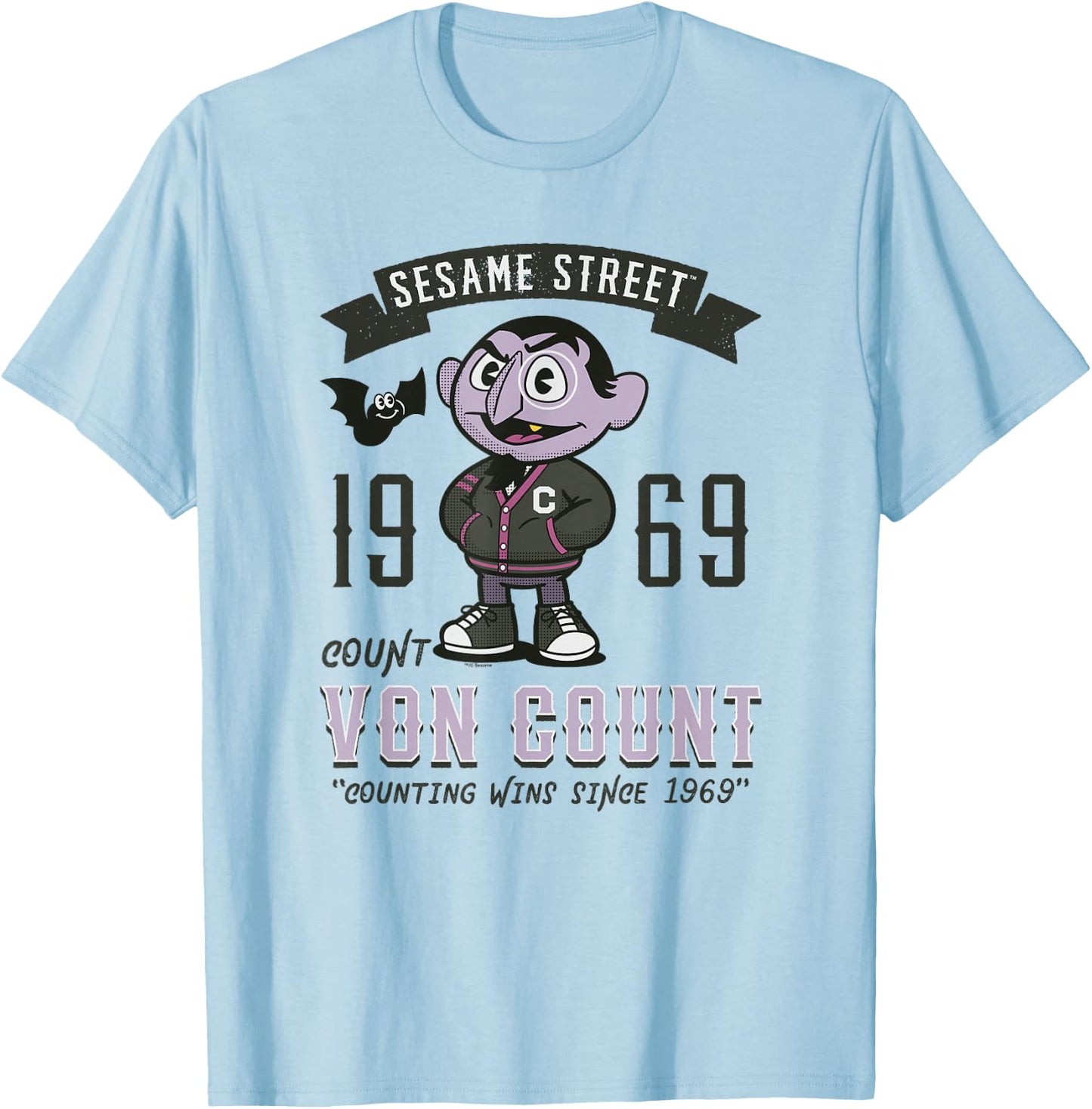 Sesame Street Count Counting Wins Since 1969 T-Shirt - T-Shirt | Light Blue
