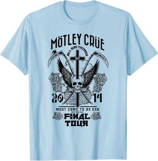 Mötley Crüe – All Bad Things Must Come To An End Final Tour T-Shirt - T-Shirt | Light Blue