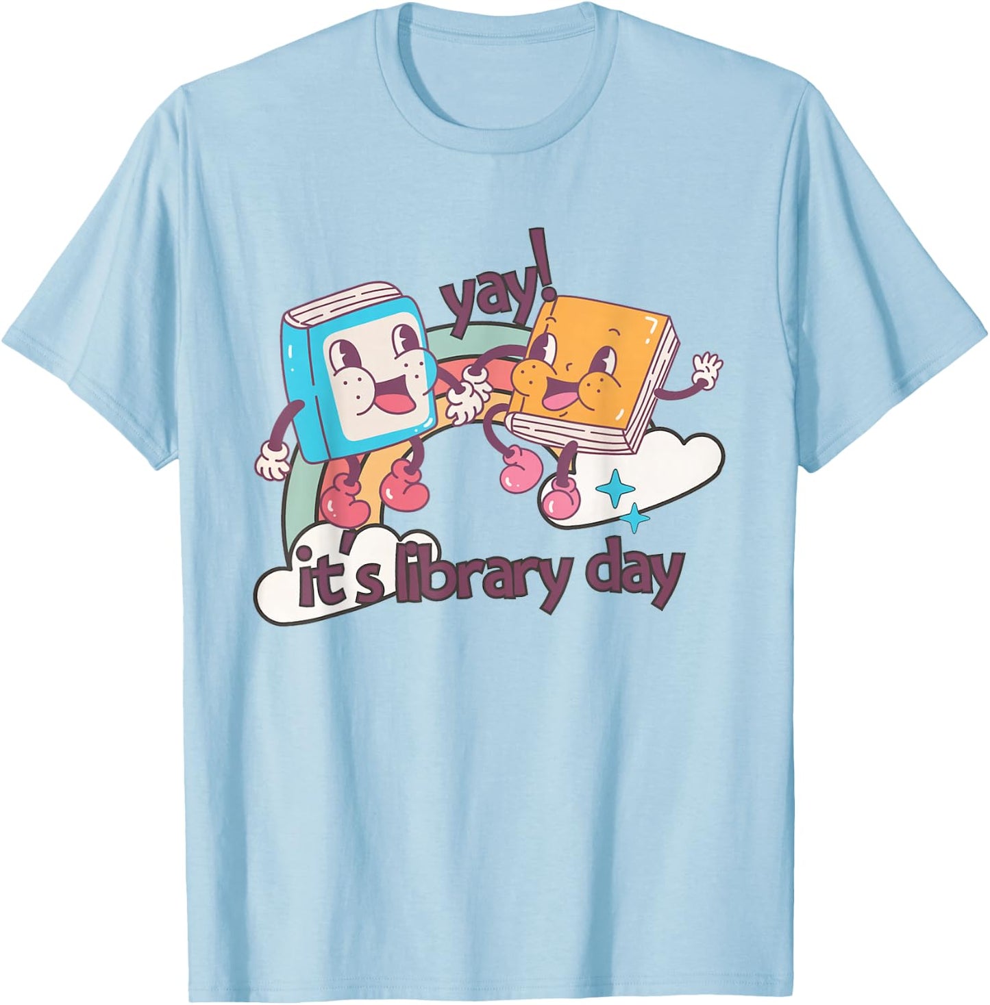 It's Library Day Reading Teacher Back To School Librarian T-Shirt - T-Shirt | Light Blue