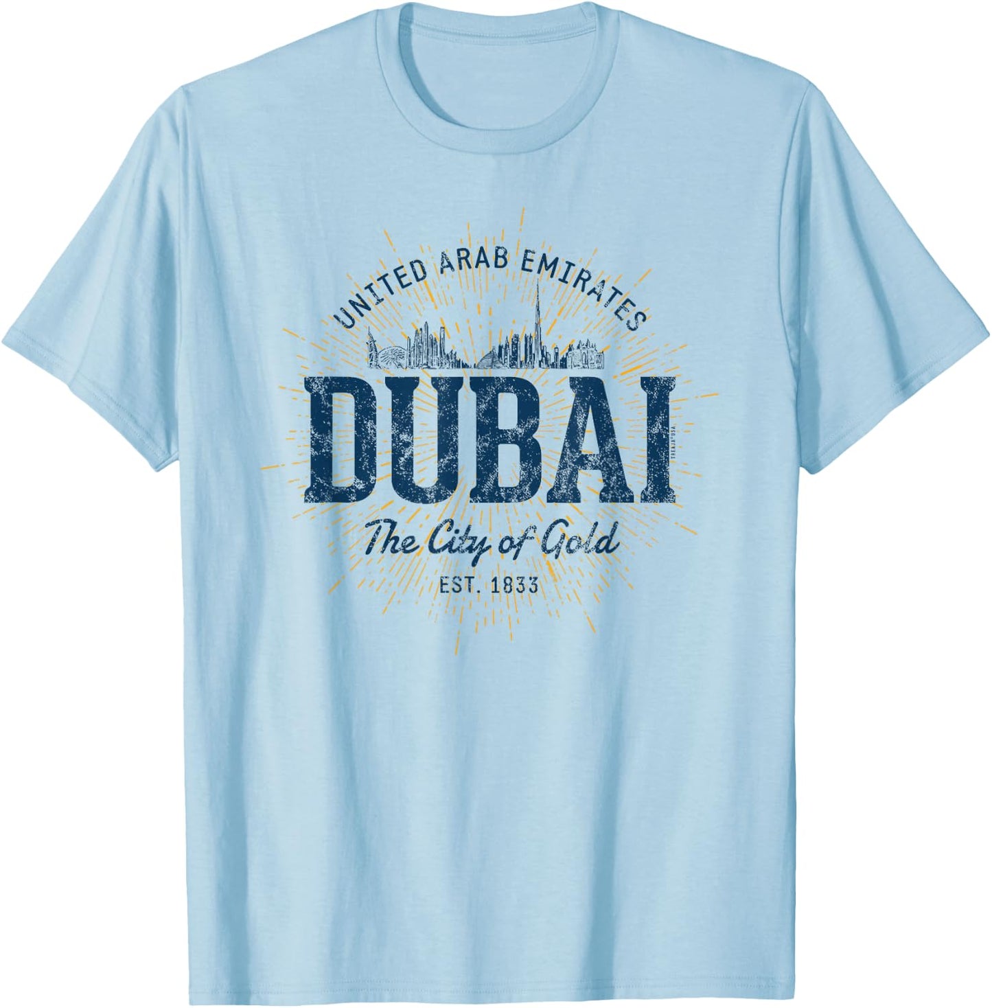 Retro UAE Vintage Dubai T-Shirt - T-Shirt | Light Blue