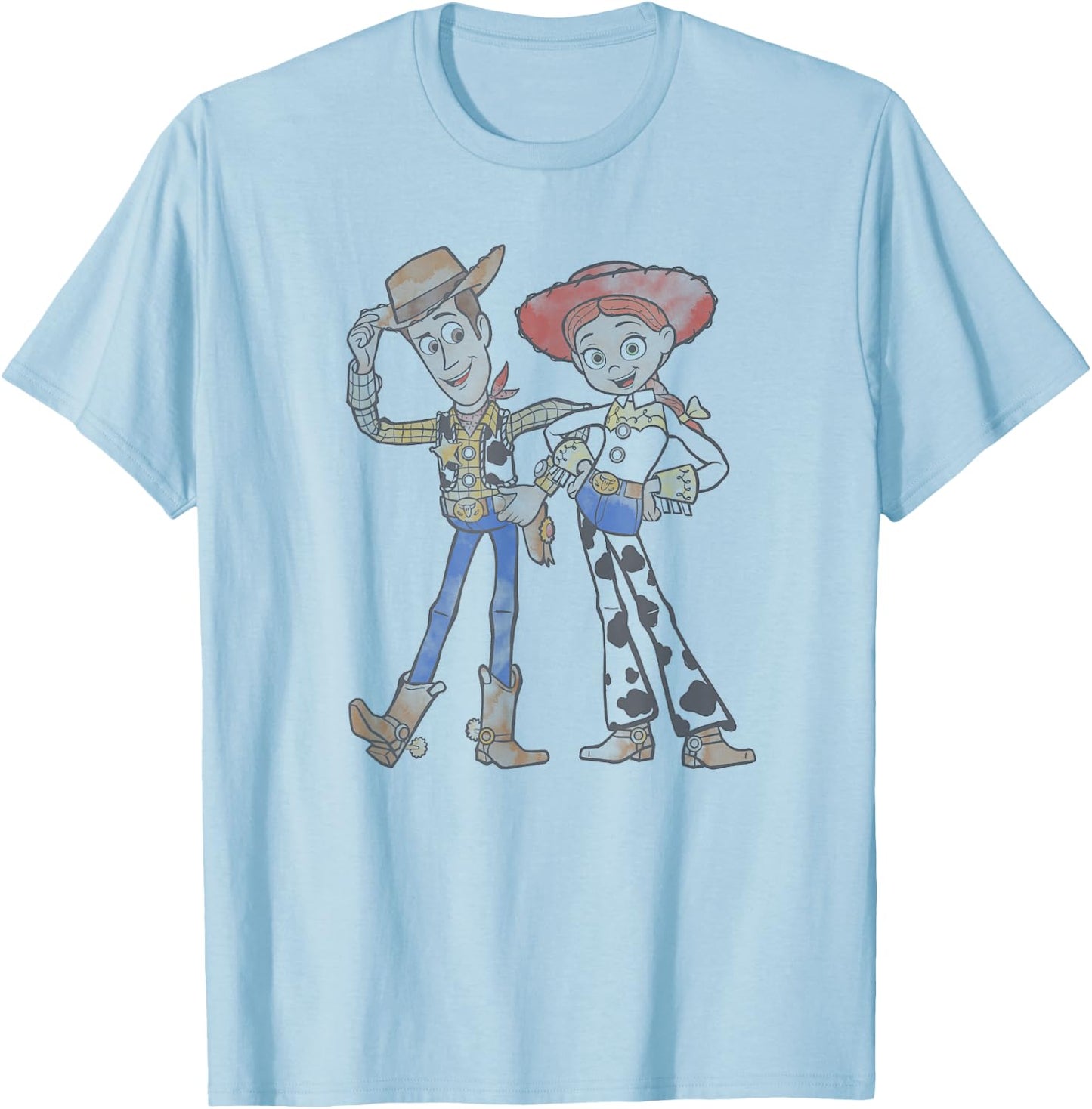 Disney Pixar Toy Story 4 Woody and Jessie T-Shirt - T-Shirt | Light Blue