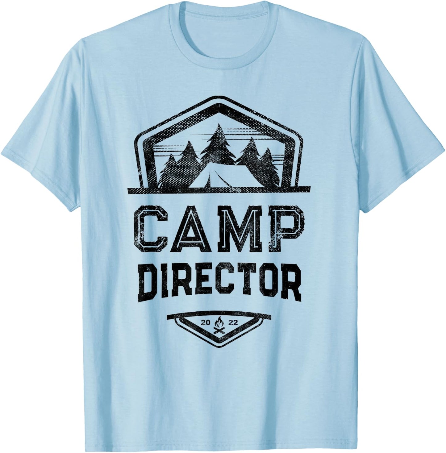 Funny CAMP DIRECTOR Camping Team Host Chaos Coordinator Crew T-Shirt - T-Shirt | Light Blue