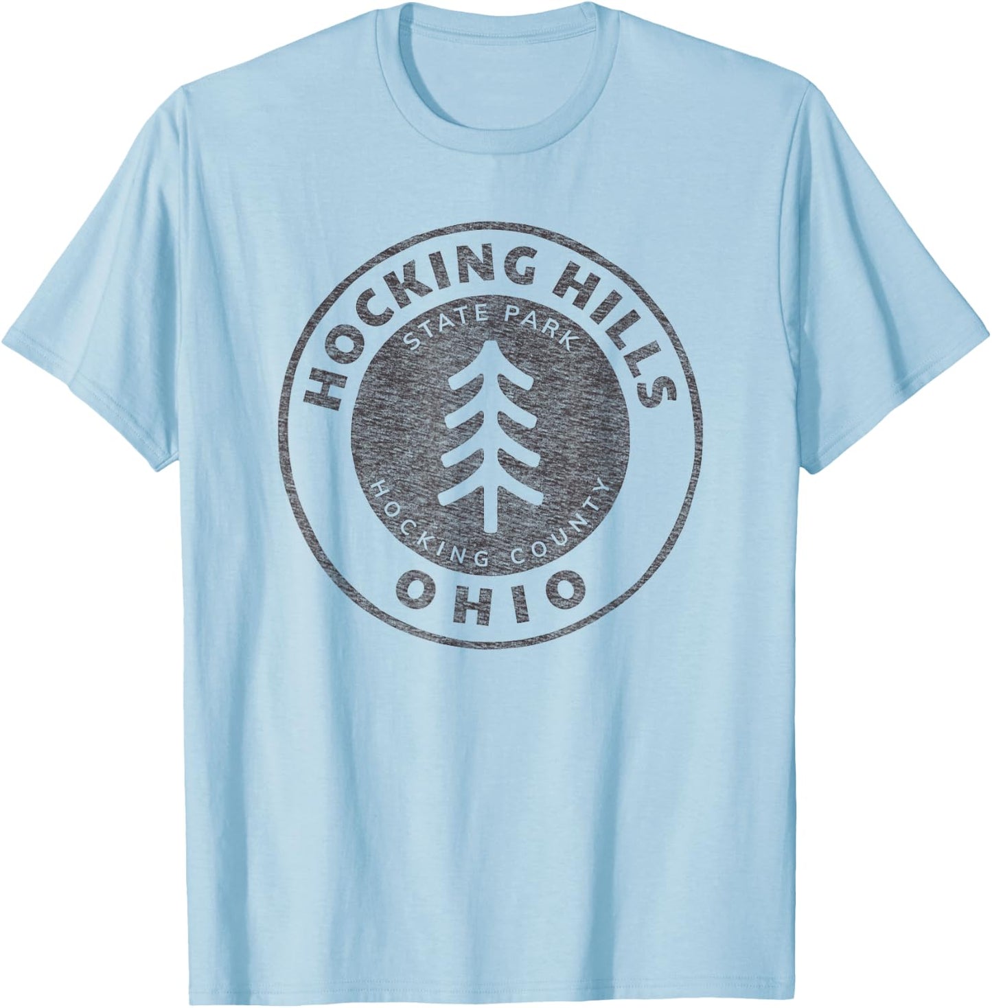 Retro Hocking Hills State Park Souvenir T-Shirt - T-Shirt | Light Blue