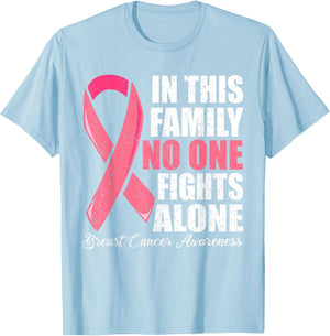 Support Breast Cancer Women, Pink Breast cancer Shirt T-Shirt - T-Shirt | Light Blue