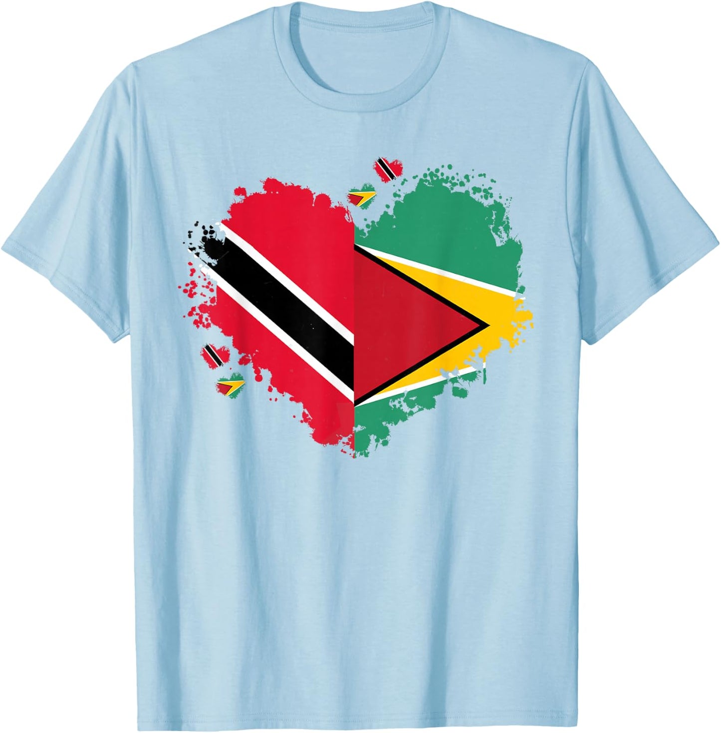 Trinidad & Guyana Flag Outfit Idea for Kids Guyanese Roots T-Shirt - T-Shirt | Light Blue