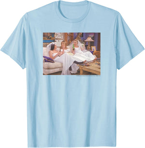 Friends Group Brides Couch Party Picture T-Shirt - T-Shirt | Light Blue