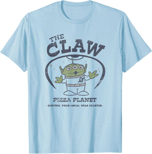 Disney Toy Story Pizza Planet Alien The Claw Poster T-Shirt - T-Shirt | Light Blue