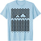 Twin Peaks Mountain and Trees Line Art Grphic T-Shirt - T-Shirt | Light Blue