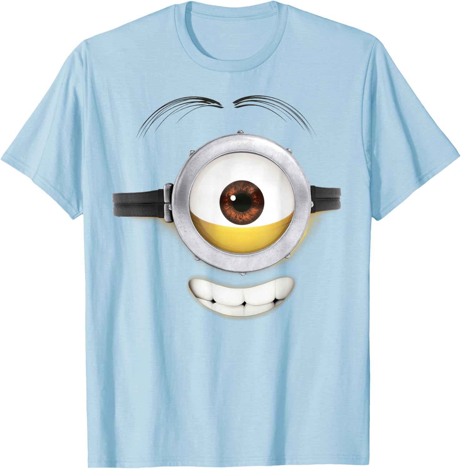 Despicable Me Minions Stuart Teeth Smile Graphic T-Shirt - T-Shirt | Light Blue