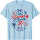 30th Birthday Girl Coastal Bow Seashell Summer I Turned 30 T-Shirt - T-Shirt | Light Blue