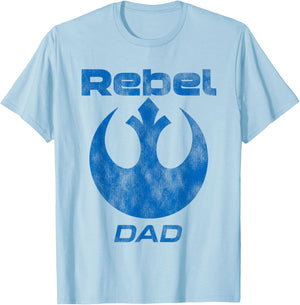 Star Wars Rebel Alliance Matching Family DAD T-Shirt - T-Shirt | Light Blue