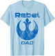 Star Wars Rebel Alliance Matching Family DAD T-Shirt - T-Shirt | Light Blue