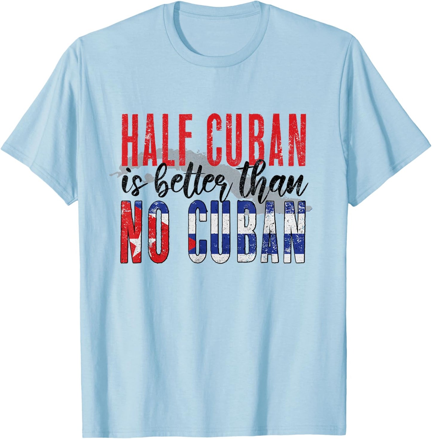 Funny Cuba Lover Graphic Men Kids Cuban T-Shirt - T-Shirt | Light Blue
