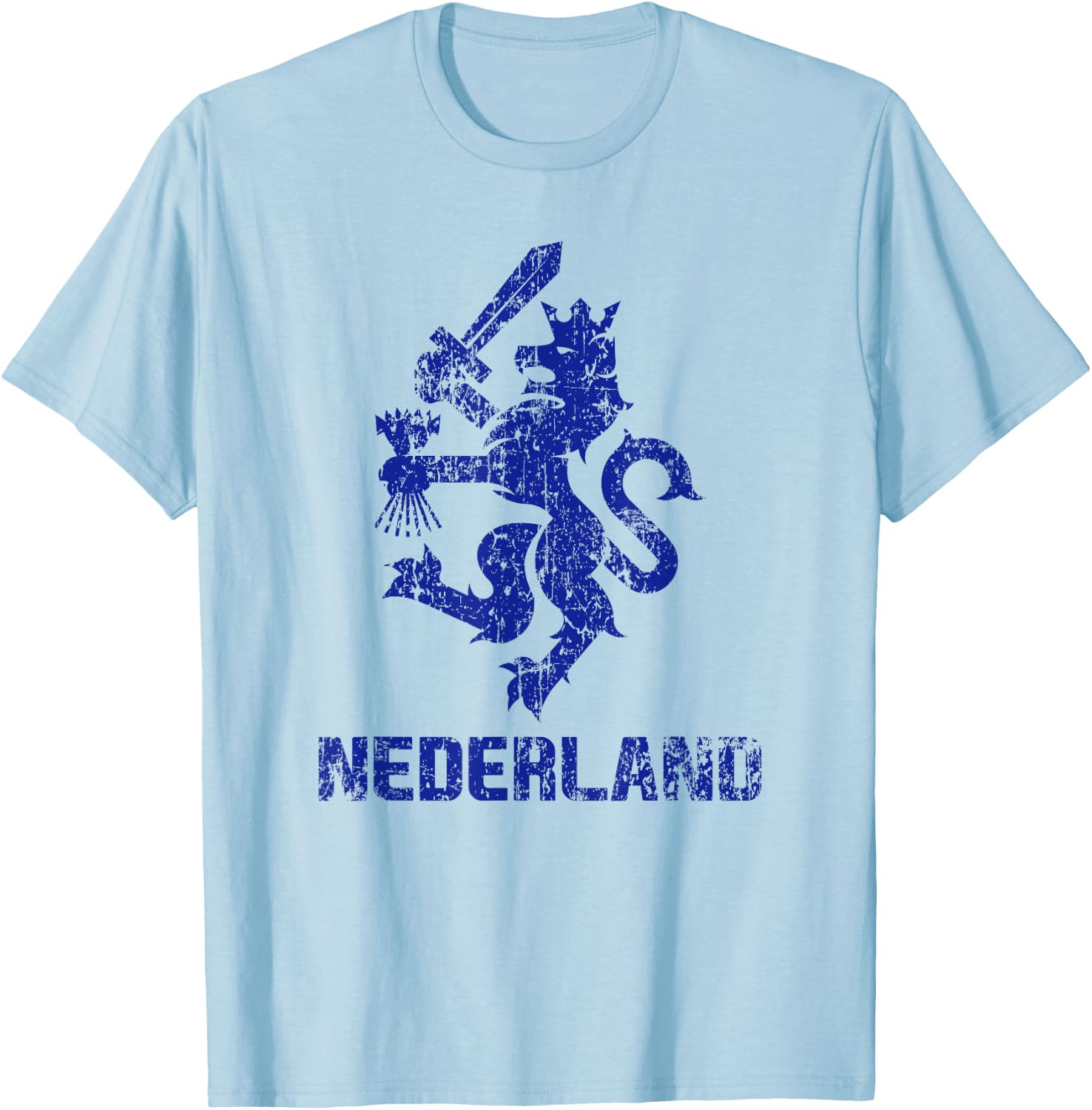 Nederland Flag Dutch Lion Netherlands International Country T-Shirt - T-Shirt | Light Blue