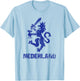 Nederland Flag Dutch Lion Netherlands International Country T-Shirt - T-Shirt | Light Blue