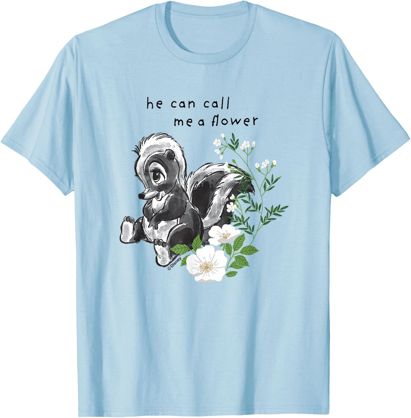 Bambi - He Can Call Me A Flower T-Shirt - T-Shirt | Light Blue