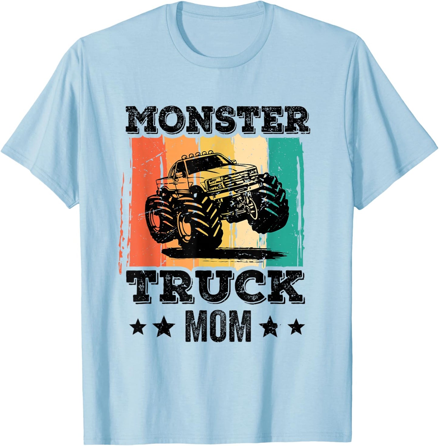 Monster Truck Mom Mum Mother's Day Retro Vintage Women T-Shirt - T-Shirt | Light Blue