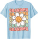 Cute Groovy Grandma 70s Family Birthday Party Daisy Flower T-Shirt - T-Shirt | Light Blue