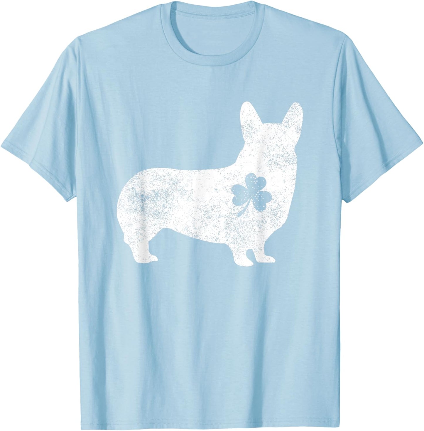 Corgi Irish Clover St Patrick's Day Dog Lover Gifts Women Kids T-Shirt - T-Shirt | Light Blue