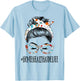 Home Health Aide Life Messy Hair Woman Bun Healthcare T-Shirt - T-Shirt | Light Blue
