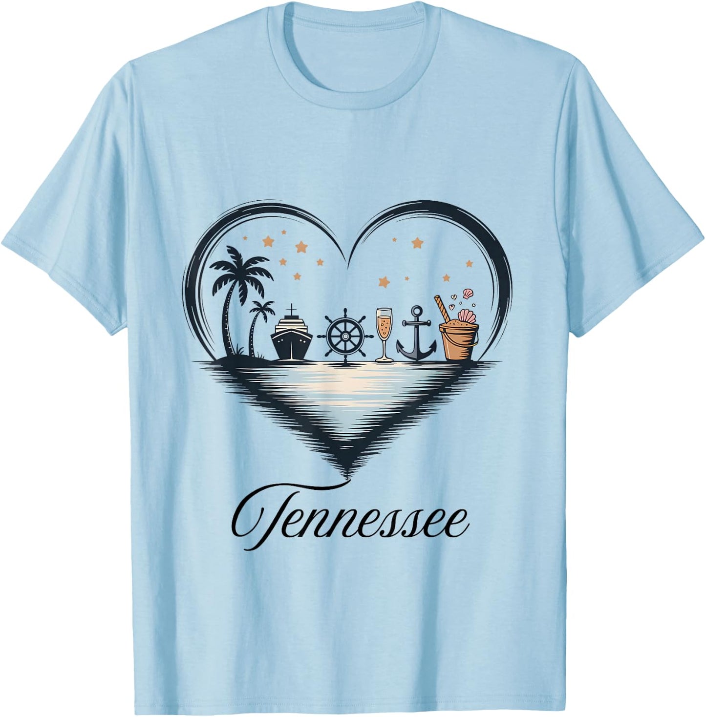 Girls Trip Cruise Vacation Travel Tennessee T-Shirt - T-Shirt | Light Blue