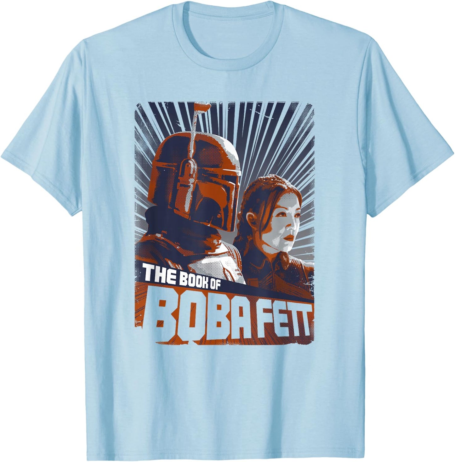 Star Wars The Book Of Boba Fett Retro Graphic Poster T-Shirt - T-Shirt | Light Blue