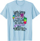 With Jesus In Heart & Loaded Tea In Her Hand Funny Christian T-Shirt - T-Shirt | Light Blue