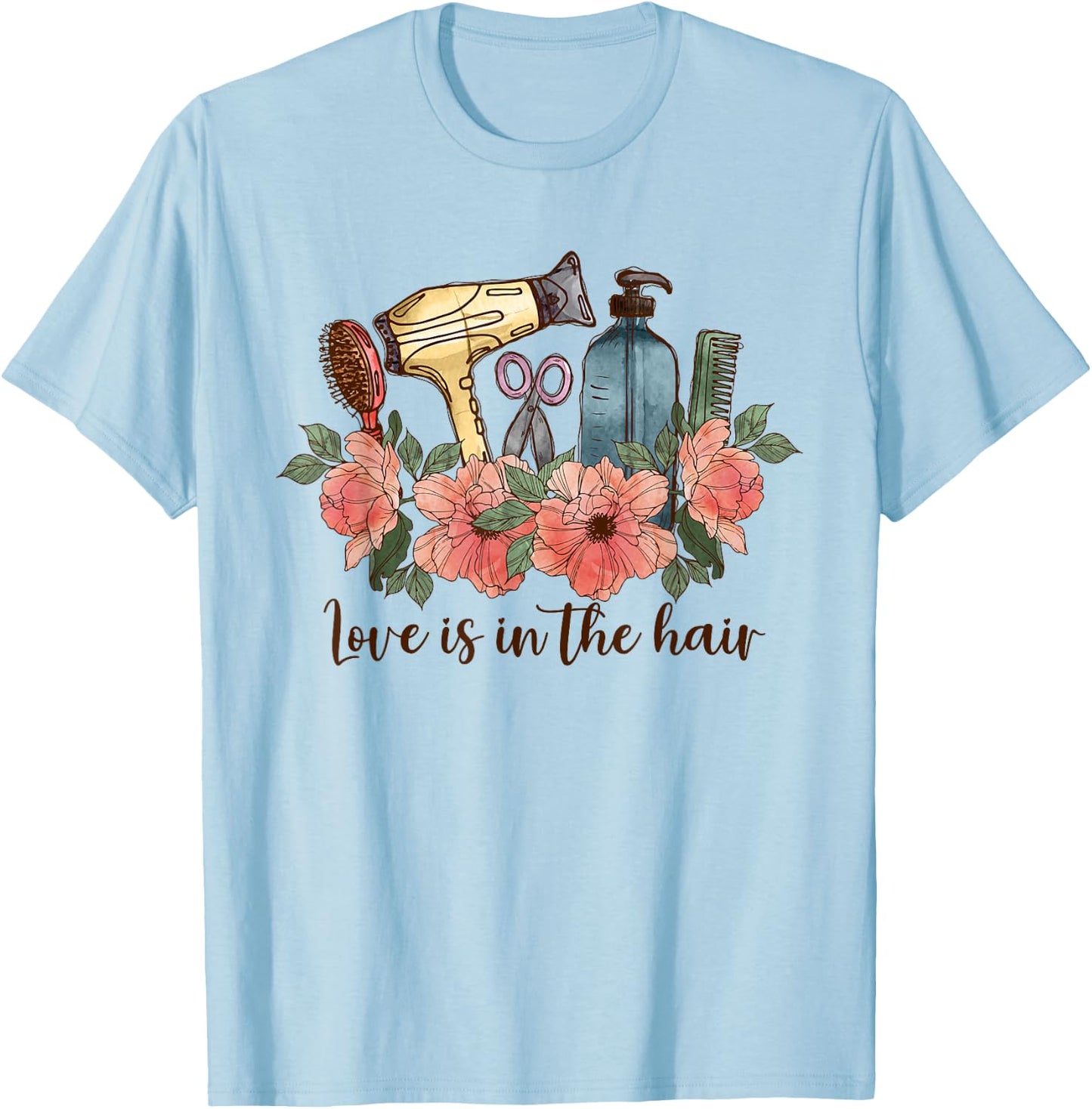 Funny Hair Hustler Hairdresser Salon & Hairstylist Stylist T-Shirt - T-Shirt | Light Blue