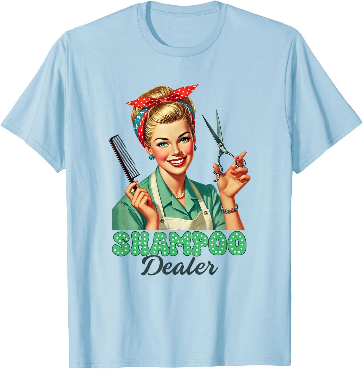 Hairdresser Hair Stylist Shampoo Dealer Barber Hairstylist T-Shirt - T-Shirt | Light Blue