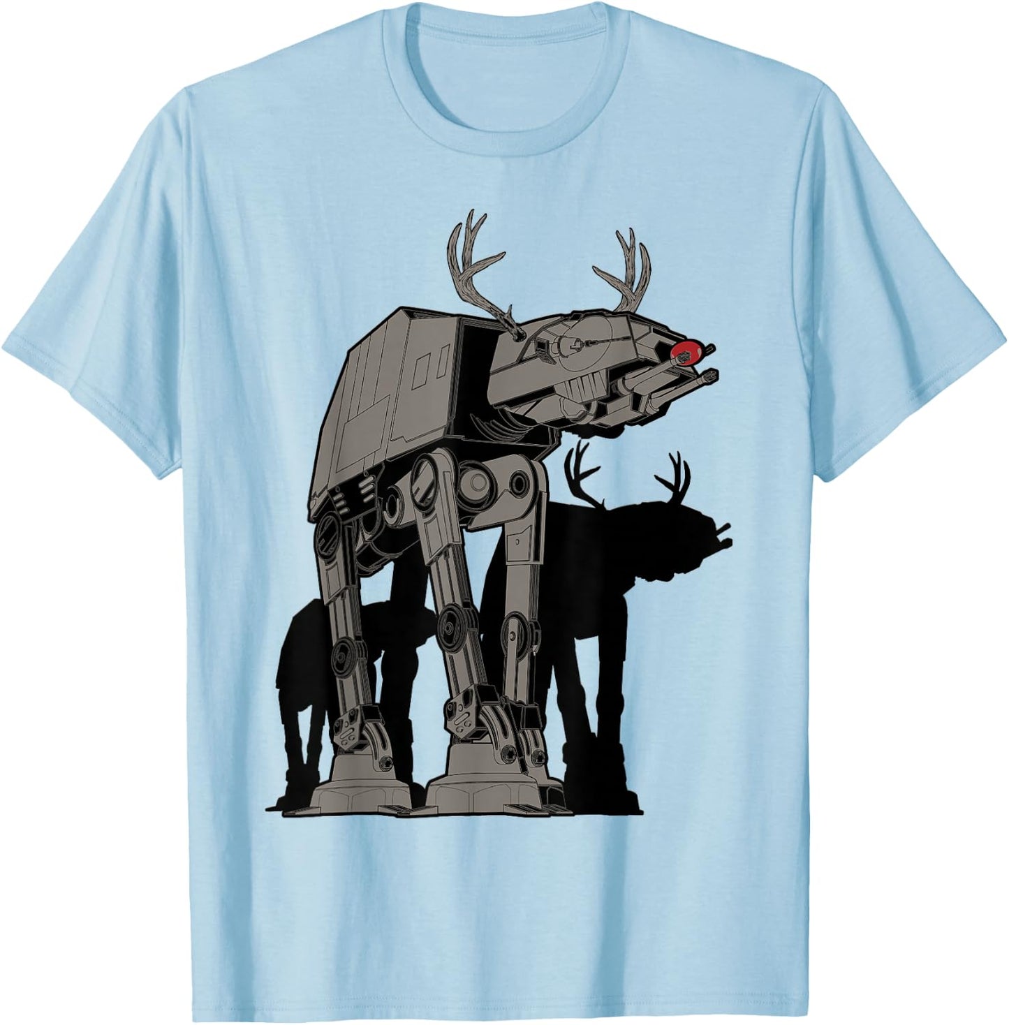 Star Wars Christmas ATAT Reindeer Graphic T-Shirt - T-Shirt | Light Blue