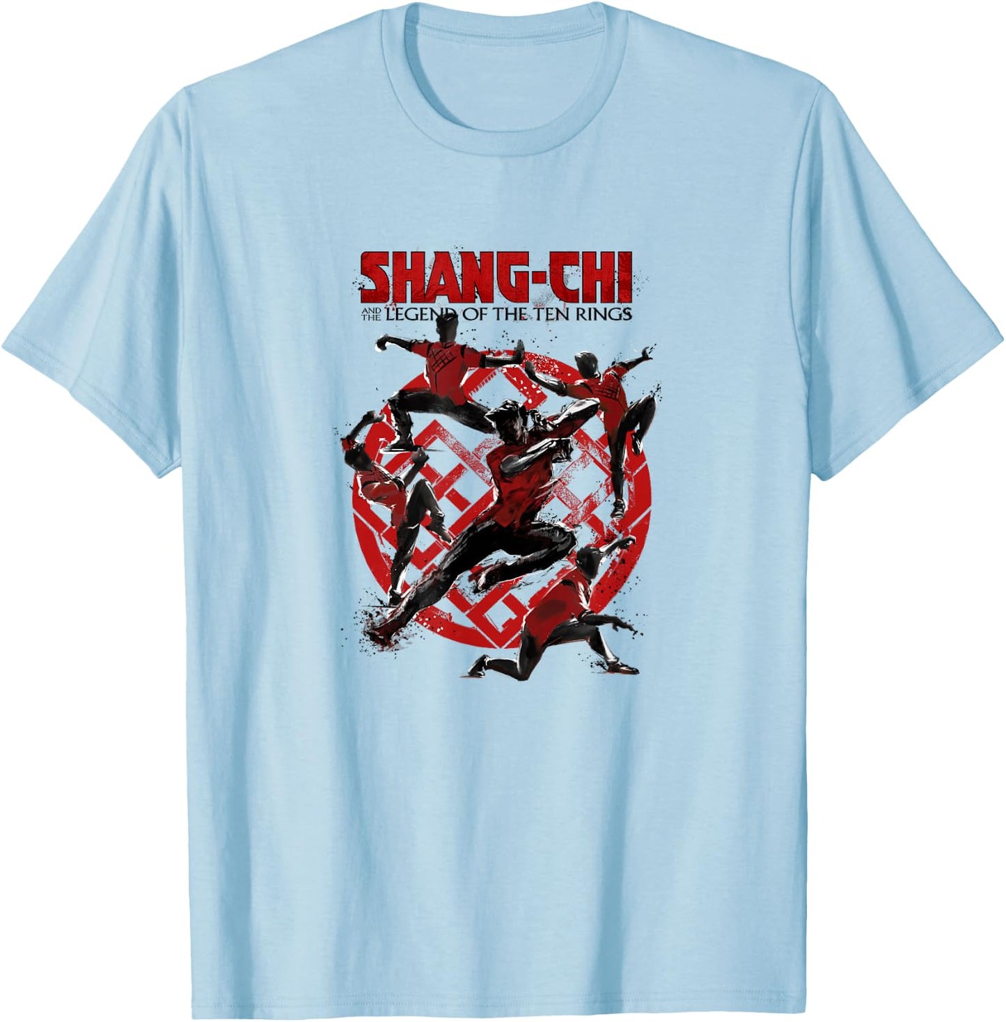 Marvel Shang-Chi Poses Logo T-Shirt - T-Shirt | Light Blue