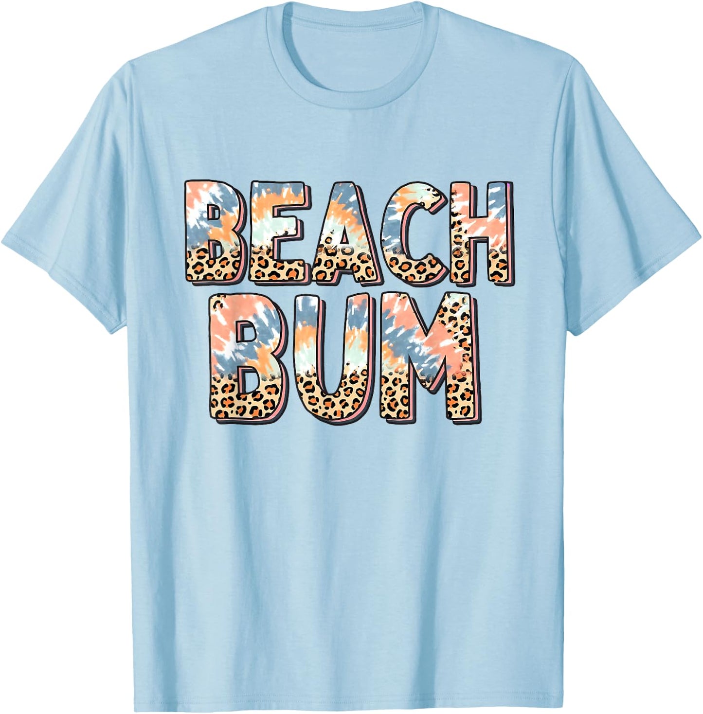 Beach Bum Women Girls Kids T-Shirt - T-Shirt | Light Blue